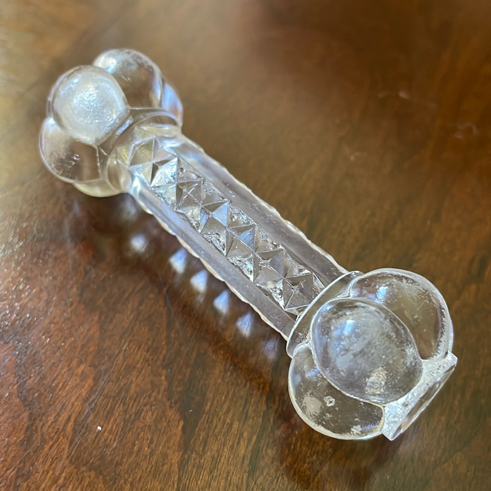 Antique crystal glass knife rest fine dining collectible